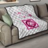 Squid Game Movie Premium Quilt Neon Round Square Triangle Shape Squid Game Text Font Quilt Blanket 15