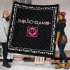 Squid Game Movie Premium Quilt Neon Squid Symbols Round Square Triangle Umbrella Patterns Quilt Blanket 1