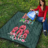 Squid Game Movie Premium Quilt Players Portrait With Black Masked Boss And Squid Worker Standing Quilt Blanket 9