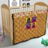 Squid Game Movie Premium Quilt - Squid Workers Round Square Triangle Face And Mask Boss Card Quilt Blanket 21