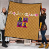 Squid Game Movie Premium Quilt - Squid Workers Round Square Triangle Face And Mask Boss Card Quilt Blanket 1