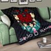 Squid Game Movie Premium Quilt - Squid Workers With Players Gather Round Quilt Blanket 17