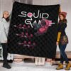 Squid Game Movie Premium Quilt Three Squid Workers Round Square Triangle Attack Quilt Blanket 1