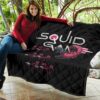 Squid Game Movie Premium Quilt Three Squid Workers Round Square Triangle Attack Quilt Blanket 11