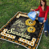 Sunflower You are my Sunshine Quilt Blanket Gift Idea 5