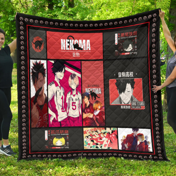 Tetsuro Kuroo Haikyuu Premium Quilt Blanket Anime Home Decor Custom For Fans