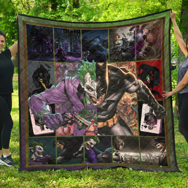 The Bat Man Vs Joker The Clown Premium Quilt Blanket Movie Home Decor Custom For Fans