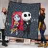 The Nightmare Before Christmas Cartoon Premium Quilt - Cartoon Cute Sally And Jack Skellington Quilt Blanket 1