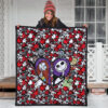 The Nightmare Before Christmas Cartoon Premium Quilt | Jack And Sally Broken Heart Villains Oogie Lock Sock Barrel Quilt Blanket 3