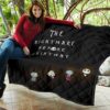 The Nightmare Before Christmas Cartoon Premium Quilt | Jack Lock Shock And Barrel Minimal Body Quilt Blanket 11