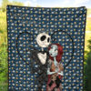 The Nightmare Before Christmas Cartoon Premium Quilt | Jack Love Sally Hug House Patterns Quilt Blanket 5