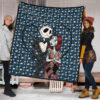 The Nightmare Before Christmas Cartoon Premium Quilt | Jack Love Sally Hug House Patterns Quilt Blanket 1