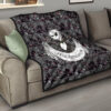 The Nightmare Before Christmas Cartoon Premium Quilt | Jack Skellington Skulls Pumpkin Black White Quilt Blanket 15