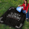 The Nightmare Before Christmas Cartoon Premium Quilt | Jack Skellington Text Spider Web Black Quilt Blanket 9