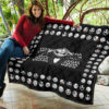 The Nightmare Before Christmas Cartoon Premium Quilt - Scary Smiling Jack Little Emotions Face Patterns Quilt Blanket 11