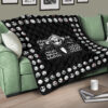 The Nightmare Before Christmas Cartoon Premium Quilt - Scary Smiling Jack Little Emotions Face Patterns Quilt Blanket 17