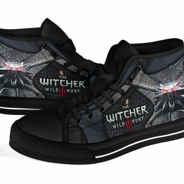 The Witcher Wolf Sneakers High Top Shoes Gift Idea