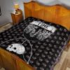 Time Kills Skeleton Head Patterns Sand Timer Premium Quilt Blanket 19