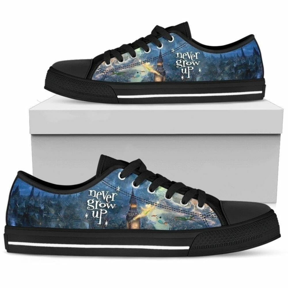 Tinker Bell And Peter Sneakers Low Top Never Grow Up