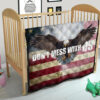 US Independence Day Bald Eagle Flying Don't Mess With US Premium Quilt Blanket 21