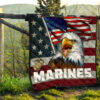 US Independence Day Bald Eagle Marines US Flag Premium Quilt Blanket 13