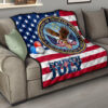 US Independence Day Bald Eagle Veteran Affairs Fourth Of July Premium Quilt Blanket 15