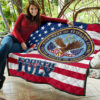 US Independence Day Bald Eagle Veteran Affairs Fourth Of July Premium Quilt Blanket 11