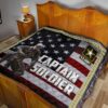 US Independence Day Captain Soldier US Flag Premium Quilt Blanket 19