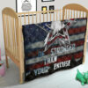 US Independence Day Eagle Emerging From Stars Be Stronger Than Excuse Premium Quilt Blanket 21