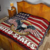 US Independence Day Eagle Flying Love US Independence Day Strength Freedom Premium Quilt Blanket 19