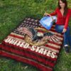 US Independence Day Eagle Flying Love US Independence Day Strength Freedom Premium Quilt Blanket 9