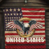 US Independence Day Eagle Flying Love US Independence Day Strength Freedom Premium Quilt Blanket 7