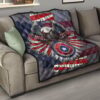 US Independence Day Eagle On US Shield Honor Courage Premium Quilt Blanket 15