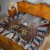 US Independence Day Flying Eagle Claw Loyalty US Flag Spiral Premium Quilt Blanket 19