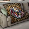 US Independence Day Flying Eagle On Metal Star Premium Quilt Blanket 15