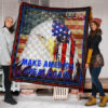 US Independence Day Funny Bald Eagle Face USA Star Premium Quilt Blanket 1