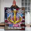 US Independence Day Marines Golden Ancor The Few The Proud Premium Quilt Blanket 3