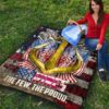 US Independence Day Marines Golden Ancor The Few The Proud Premium Quilt Blanket 9