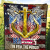 US Independence Day Marines Golden Ancor The Few The Proud Premium Quilt Blanket 5