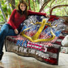 US Independence Day Marines Golden Ancor The Few The Proud Premium Quilt Blanket 11