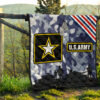 US Independence Day US Army Silhouette Star Tags Premium Quilt Blanket 13