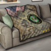 US Independence Day US Army Soldier In Battle Premium Quilt Blanket 15