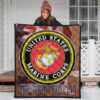 US Independence Day US Marine Corps Semper Fidelis Premium Quilt Blanket 3