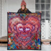 Valentine Premium Quilt - Devil Heart Smiling Face Patterns Quilt Blanket 3