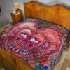 Valentine Premium Quilt - Devil Heart Smiling Face Patterns Quilt Blanket 19