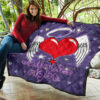 Valentine Premium Quilt Heart Wings With Halo Romantic Valentine Night Quilt Blanket 11