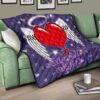 Valentine Premium Quilt Heart Wings With Halo Romantic Valentine Night Quilt Blanket 17