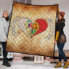 Valentine Premium Quilt - Horror Two Half Hearts Combine Together Quilt Blanket 1