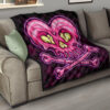 Valentine Premium Quilt Melting Heart Skull Poison Valentine Heart Background Quilt Blanket 15