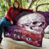 Valentine Premium Quilt - Old Skull Waiting For Loventine Artwork Quilt Blanket 11